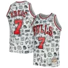 Fantastic Toni Kukoc Chicago Bulls 1997/98 Hardwood Classics Doodle Swingman Jersey   White to elevate your game - day look