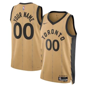 Gorgeous Toronto Raptors Nike Unisex 2023/24 Custom Swingman Jersey   Gold   City Edition perfect for showing team spirit