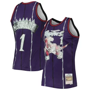Charming Tracy McGrady Toronto Raptors 1998/99 Hardwood Classics NBA 75th Anniversary Diamond Swingman Jersey   Purple a must - have for collectors