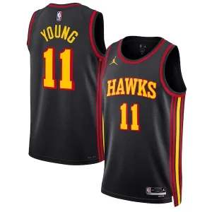 Fantastic Trae Young Atlanta Hawks Jordan Brand Unisex Swingman Jersey   Statement Edition   Black to stand out at the arena