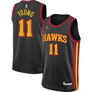 Stunning Trae Young Atlanta Hawks Jordan Brand Youth Swingman Jersey   Statement Edition   Black to elevate your game - day look