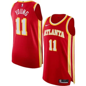 Premium Trae Young Atlanta Hawks Nike Authentic Jersey   Association Edition   Red to stand out at the arena