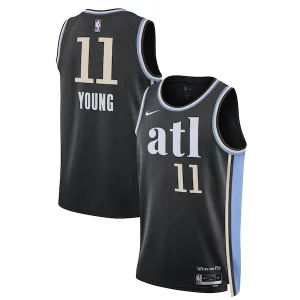 Superb Trae Young Atlanta Hawks Nike Unisex 2023/24 Swingman Jersey   Black   City Edition to elevate your game - day look