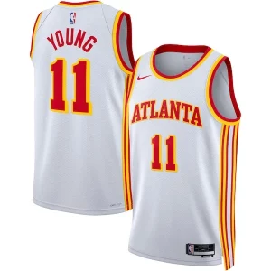 Fantastic Trae Young Atlanta Hawks Nike Unisex Swingman Jersey   Association Edition   White/Red perfect for showing team spirit
