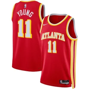 Exquisite Trae Young Atlanta Hawks Nike Unisex Swingman Jersey   Icon Edition   Red/White to elevate your game - day look