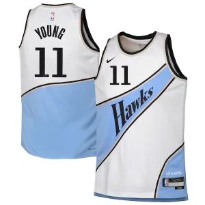 Premium Trae Young Atlanta Hawks Nike Youth 2024/25 Swingman Player Jersey   City Edition   White for passionate basketball fans