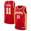 Superb Trae Young Atlanta Hawks Nike Youth Swingman Jersey   Icon Edition   Red to elevate your game - day look