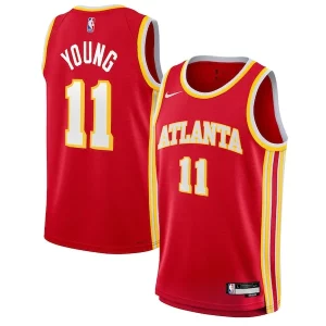Superb Trae Young Atlanta Hawks Nike Youth Swingman Jersey   Icon Edition   Red to elevate your game - day look