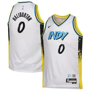 Charming Tyrese Haliburton Indiana Pacers Nike Youth 2024/25 Swingman Player Jersey   City Edition   White to elevate your game - day look