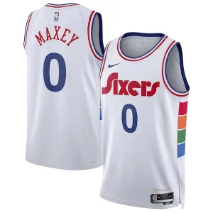 Charming Tyrese Maxey Philadelphia 76ers Nike Unisex 2024/25 Swingman Player Jersey   City Edition   White for passionate basketball fans
