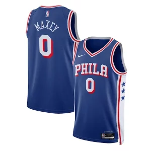 Stunning Tyrese Maxey Philadelphia 76ers Nike Unisex Swingman Jersey   Icon Edition   Royal to stand out at the arena