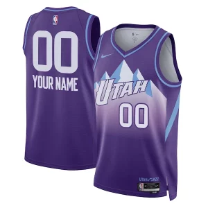 Premium Utah Jazz Nike Unisex 2024/25 Custom Swingman Jersey   City Edition   Purple a must - have for collectors