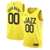 Magnificent Utah Jazz Nike Unisex Swingman Custom Jersey Gold   Icon Edition to elevate your game - day look