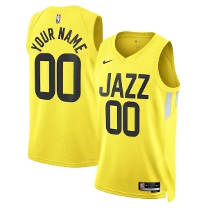 Magnificent Utah Jazz Nike Unisex Swingman Custom Jersey Gold   Icon Edition to elevate your game - day look