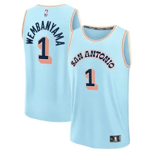 Gorgeous Victor Wembanyama San Antonio Spurs 2024/25 Fast Break Player Jersey   City Edition   Light Blue to elevate your game - day look