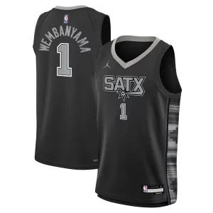 Charming Victor Wembanyama San Antonio Spurs Jordan Brand Youth Swingman Jersey   Statement Edition   Black to stand out at the arena
