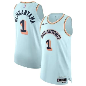 Superb Victor Wembanyama San Antonio Spurs Nike 2024/25 Authentic Player Jersey   City Edition   Light Blue for passionate basketball fans