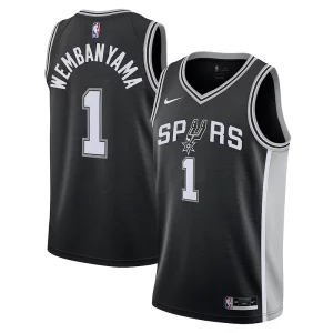 Exquisite Victor Wembanyama San Antonio Spurs Nike Youth 2023 NBA Draft First Round Pick Swingman Jersey   Icon Edition   Black a must - have for collectors