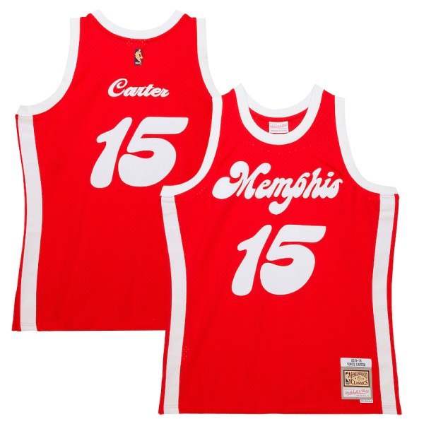 Superb Vince Carter Memphis Grizzlies 2015/16 Hardwood Classics Swingman Jersey   Red to stand out at the arena