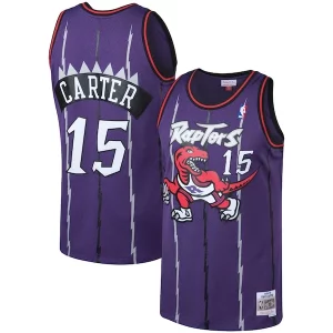 Fantastic Vince Carter Toronto Raptors 1998/99 Big & Tall Hardwood Classics Swingman Jersey   Purple/White perfect for showing team spirit