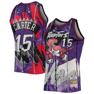 Gorgeous Vince Carter Toronto Raptors Hardwood Classics 1998/99 Hyper Hoops Swingman Jersey   Purple to elevate your game - day look