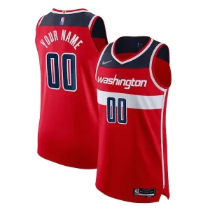 Premium Washington Wizards Nike 2021/22 Diamond Authentic Custom Jersey   Icon Edition   Red to stand out at the arena