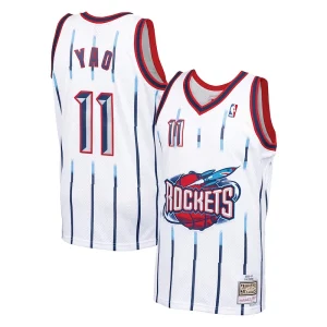 Magnificent Yao Ming Houston Rockets 2002 03 Hardwood Classics Swingman Jersey   White to stand out at the arena