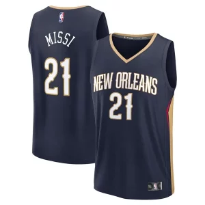 Charming Yves Missi New Orleans Pelicans Youth 2024 NBA Draft Fast Break Player Jersey   Icon Edition   Navy to stand out at the arena