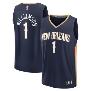 Fantastic Zion Williamson New Orleans Pelicans Youth Fast Break Replica Player Jersey   Icon Edition   Navy to stand out at the arena