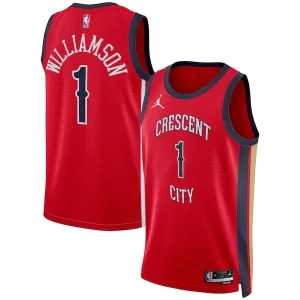 Gorgeous Zion Williamson New Orleans Pelicans Jordan Brand Unisex Swingman Jersey   Statement Edition   Red for passionate basketball fans