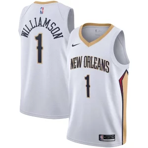 Stunning Zion Williamson New Orleans Pelicans Nike 2019/2020 Swingman Jersey   Association Edition   White/Navy to stand out at the arena