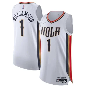 Stunning Zion Williamson New Orleans Pelicans Nike 2021/22 Swingman Jersey   City Edition   White perfect for showing team spirit
