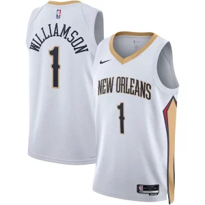 Fantastic Zion Williamson New Orleans Pelicans Nike Unisex Swingman Jersey   Association Edition   White/Navy for passionate basketball fans